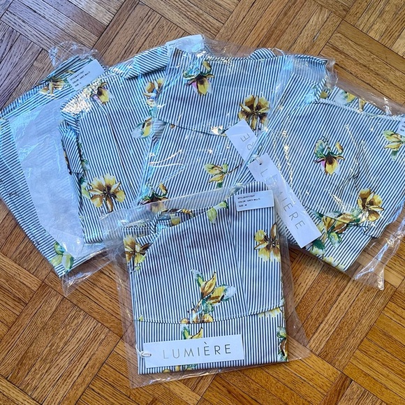 Urban Outfitters Lumiere Floral One Shoulder Long Sleeve Top 4 TOPS Size M & L - Picture 1 of 9